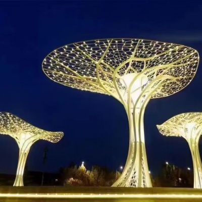 不锈钢大树雕塑发光树雕塑厂家定制